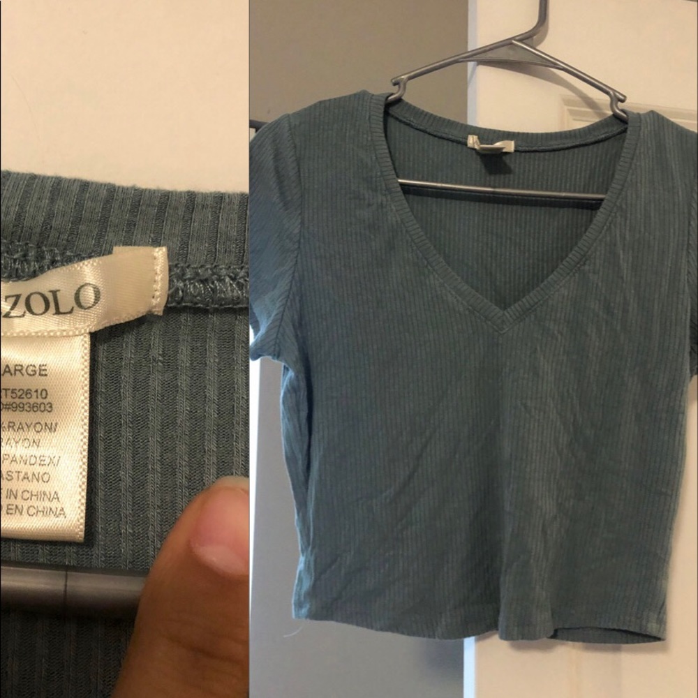 Blue Crop top